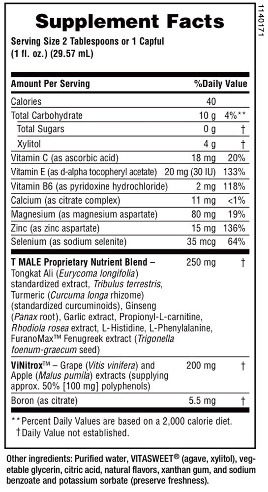 T MALE Liquid 8oz by NaturesPlus