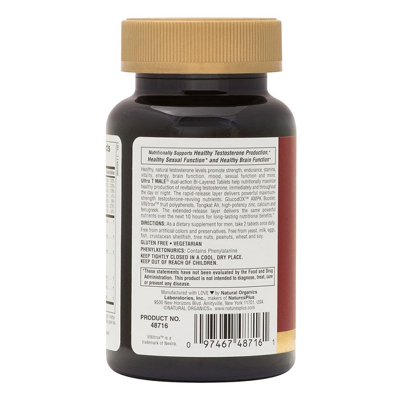 T MALE Ultra 60tabs by NaturesPlus