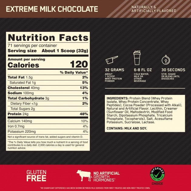 Gold Standard Whey Extreme Milk Chocolate 5lb by Optimum Nutrition