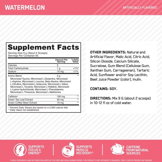Amino Energy Watermelon 65svg by Optimum Nutrition