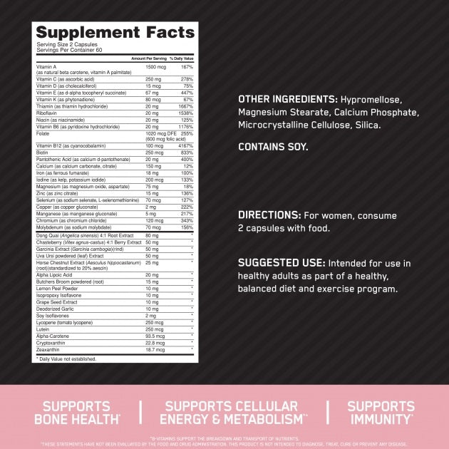 Opti-Women Multivitamin 120VegCaps by Optimum Nutrition