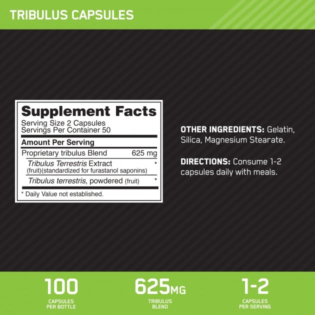 Tribulus 625mg 100caps by Optimum Nutrition