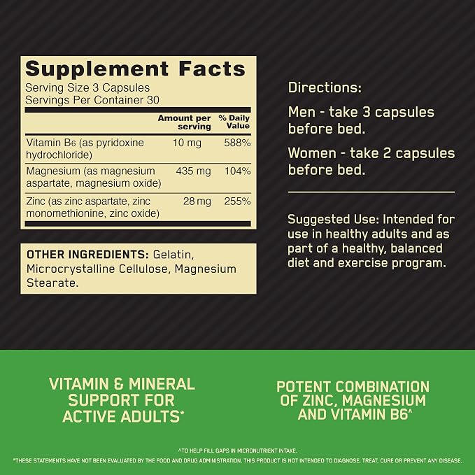 ZMA 90caps by Optimum Nutrition