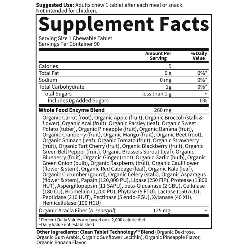 Dr. Formulated Enzymes Organic Digest+ Chewables by Garden of Life