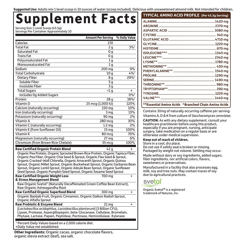 RAW Fit Chocolate 1lb by Garden of Life