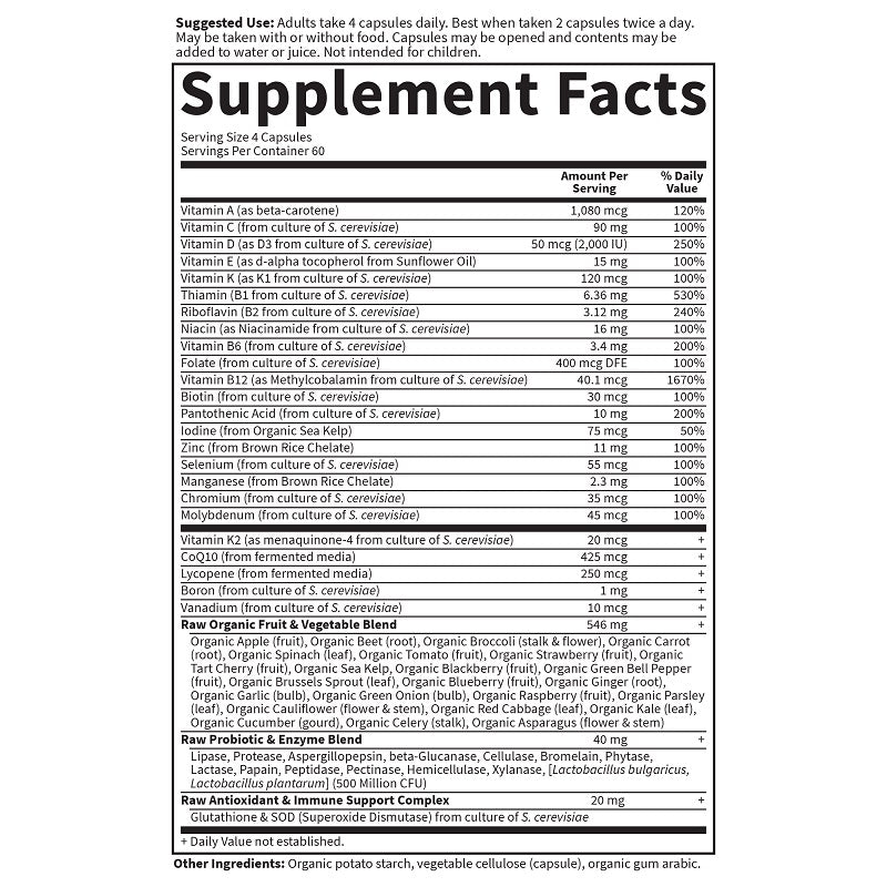 Vitamin Code Men 50 & Wiser 240VegCaps by Garden of Life