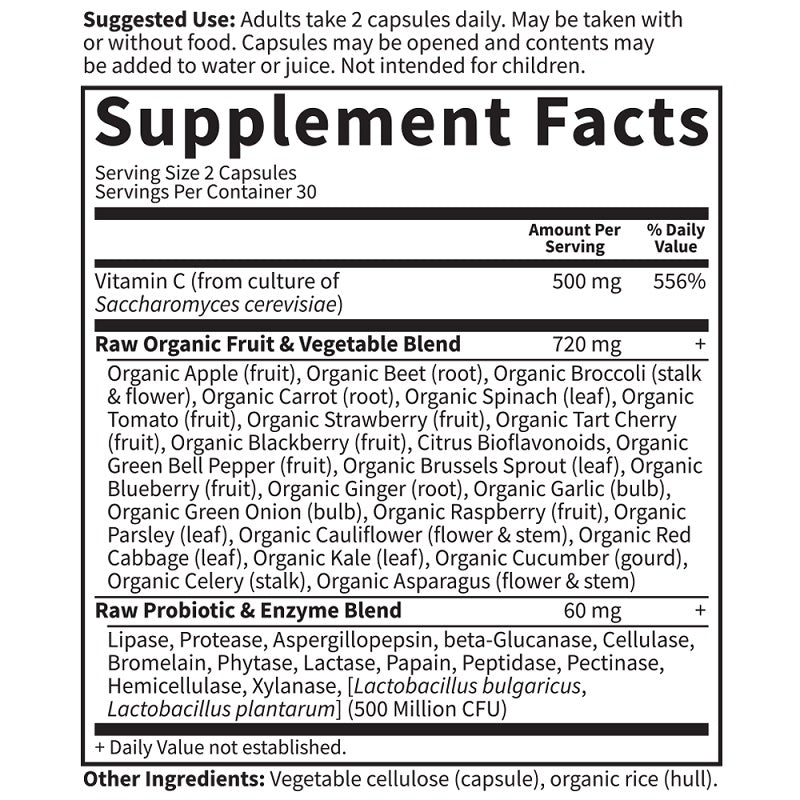 Vitamin Code RAW Vitamin C 60VegCaps by Garden of Life