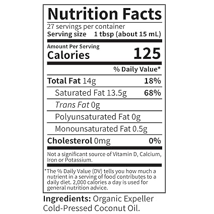 Raw Organic Extra Virgin Coconut Oil by Garden of Life