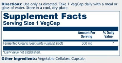 Beet Fermented 500mg 100VegCaps by Solaray