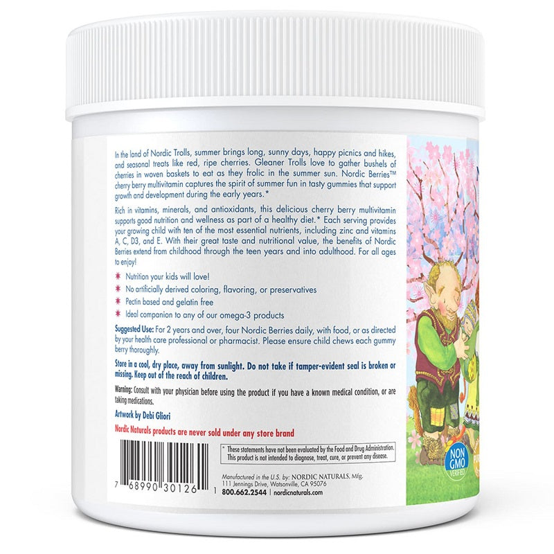 Nordic Berries Cherry Berry 120 Gummies by Nordic Naturals