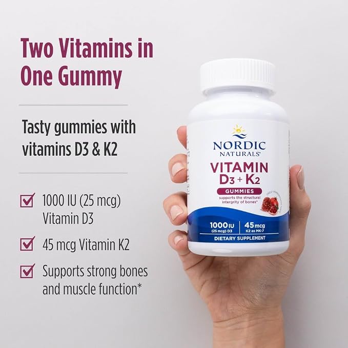 Vitamin D3 + K2 60 Gummies by Nordic Naturals