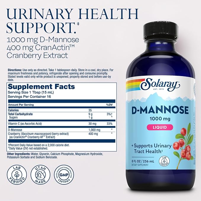 D-Mannose with CranActin Liquid by Solaray