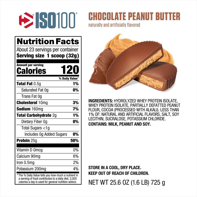ISO 100 Chocolate Peanut Butter 1.6lb by Dymatize