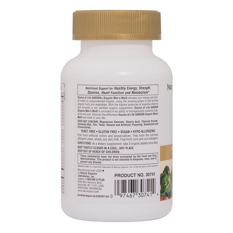 Source of Life Garden Men's Multi 90tabs by NaturesPlus
