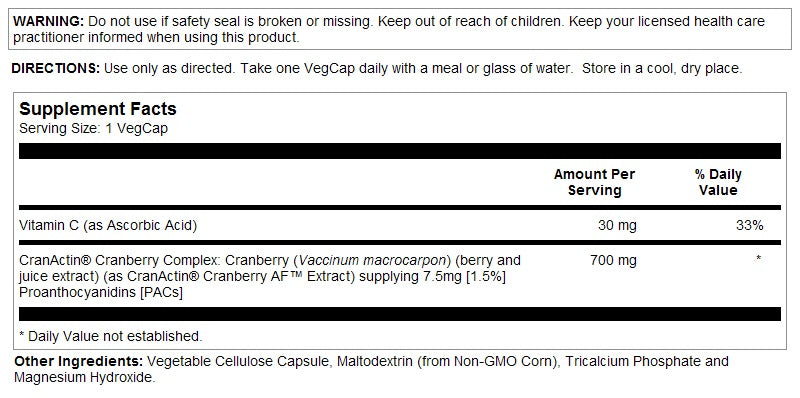 CranActin Timed Release 30VegCaps by Solaray