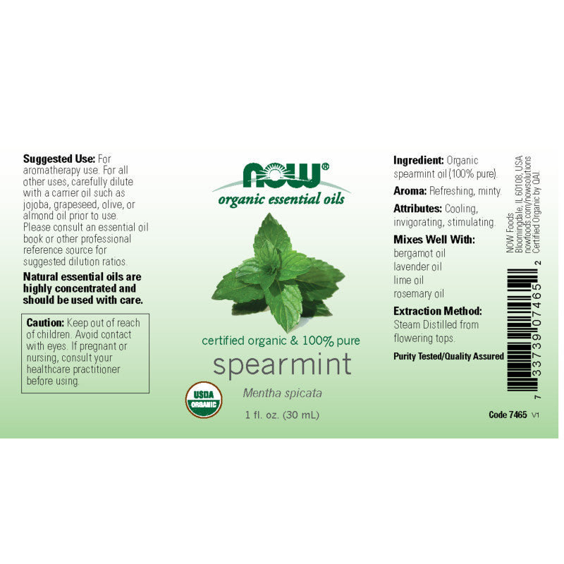 Spearmint Oil Organic 1oz by Now