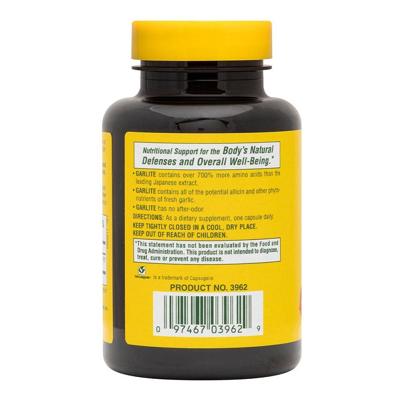 Garlite 500mg 90VegCaps by NaturesPlus