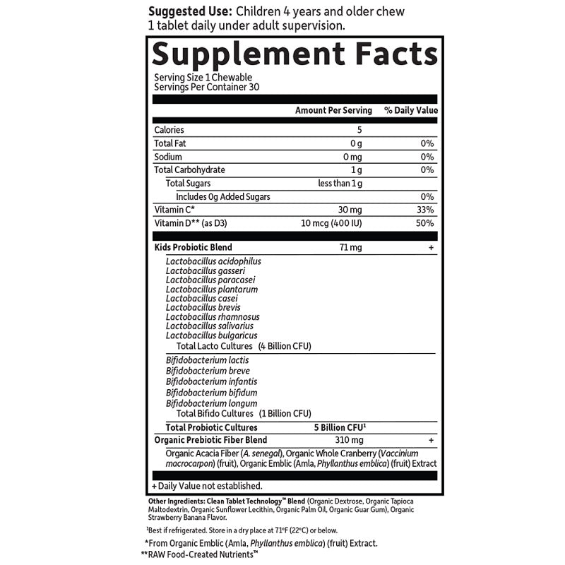 Dr. Formulated Probiotics Kids+ Strawberry Banana by Garden of Life