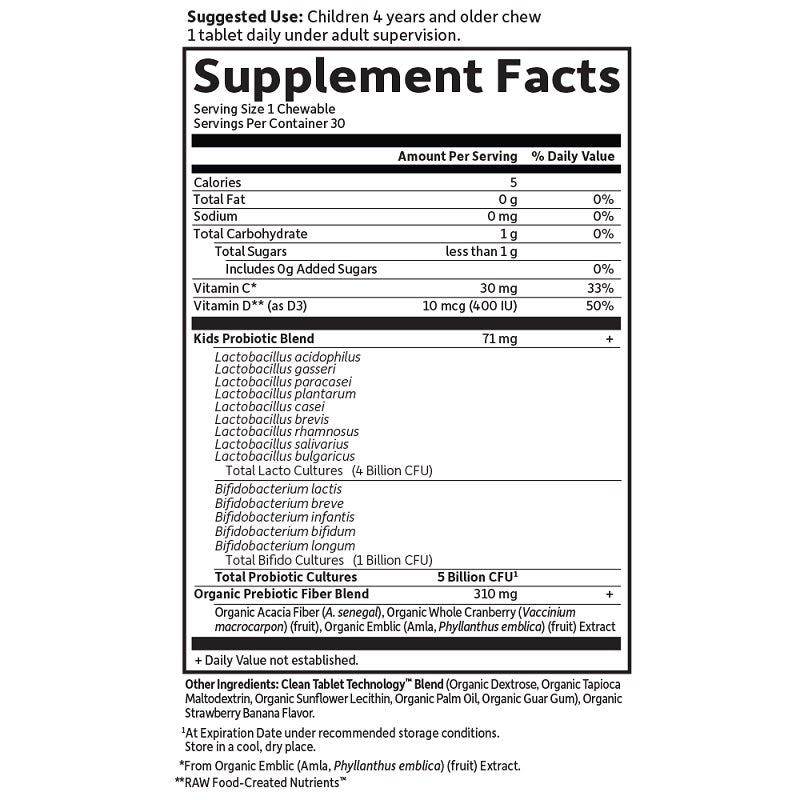 Dr. Formulated Probiotics Kids+ Strawberry Banana SS by Garden of Life