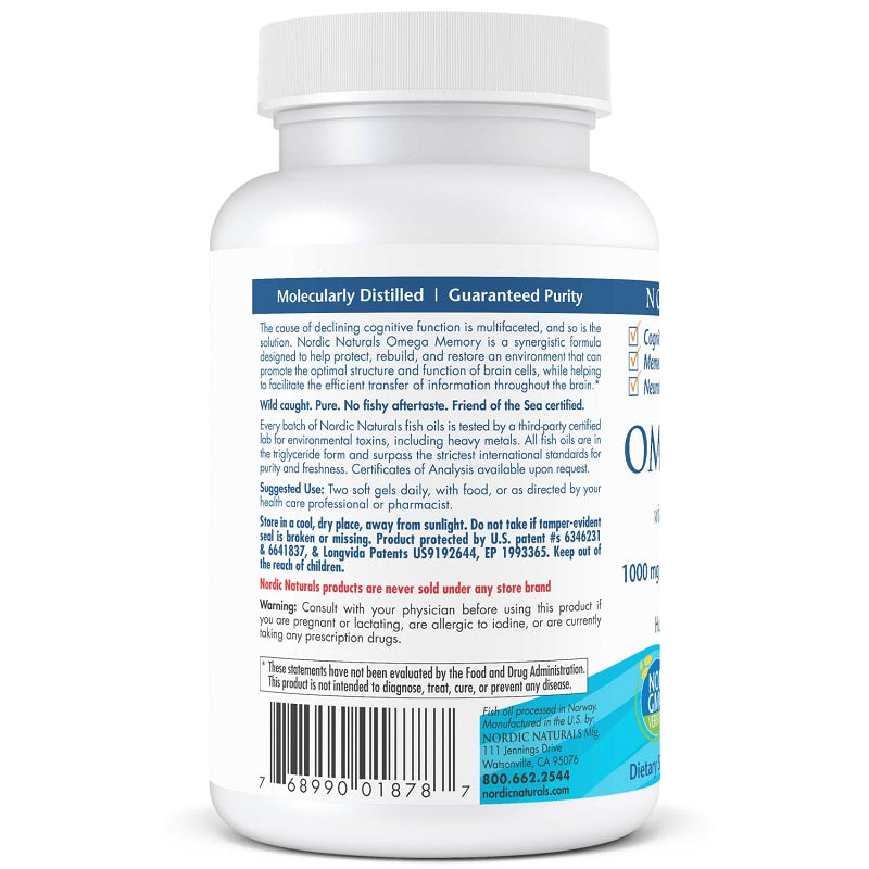 Omega Memory with Curcumin 60sg by Nordic Naturals
