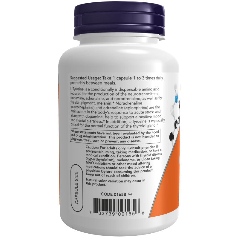 L-Tyrosine 750mg 90VegCaps by Now