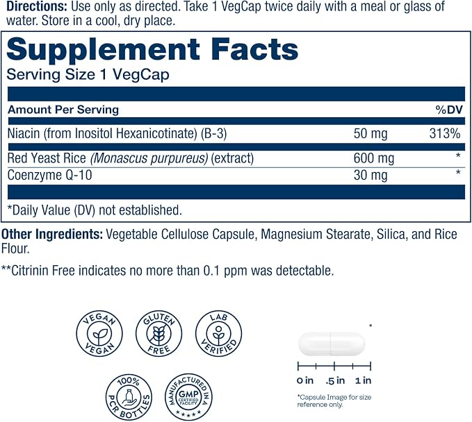 Red Yeast Rice CoQ-10 90VegCaps by Solaray