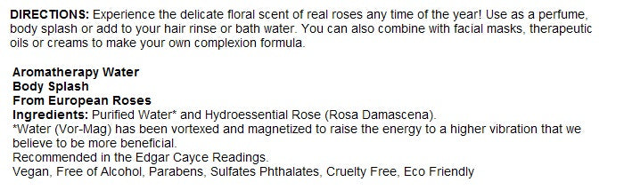 Rosewater Spray 4oz by Heritage Store