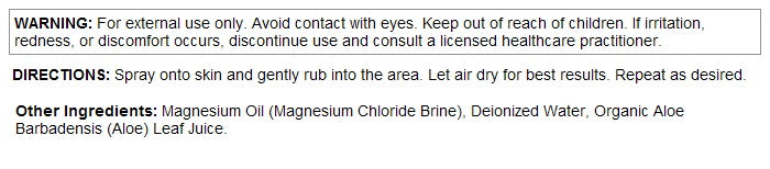 Magnesium Oil Spray with Aloe Vera by Life-flo