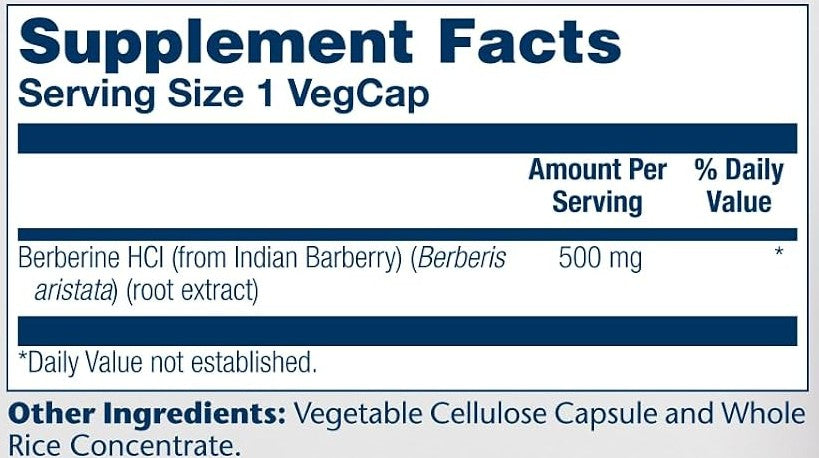 Berberine 500mg 60VegCaps by Solaray