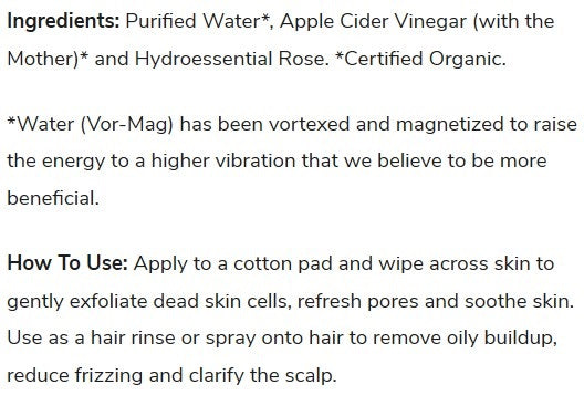 Rosewater Vinegar Spray 8oz by Heritage Store