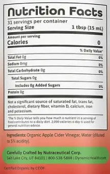 Apple Cider Vinegar 16oz by Dynamic Health