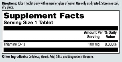 B-1 100mg 100tabs by Kal