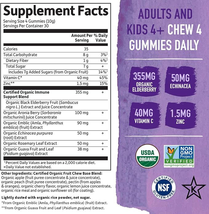 Organics Elderberry Gummies by Garden of Life