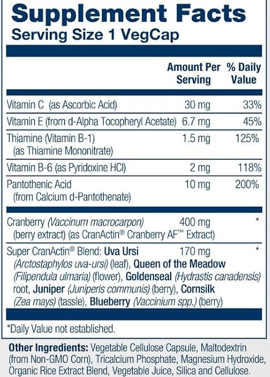 Super CranActin 120 Veg Capsules by Solaray