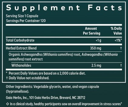 Ashwagandha Root Liquid Caps by Gaia Herbs
