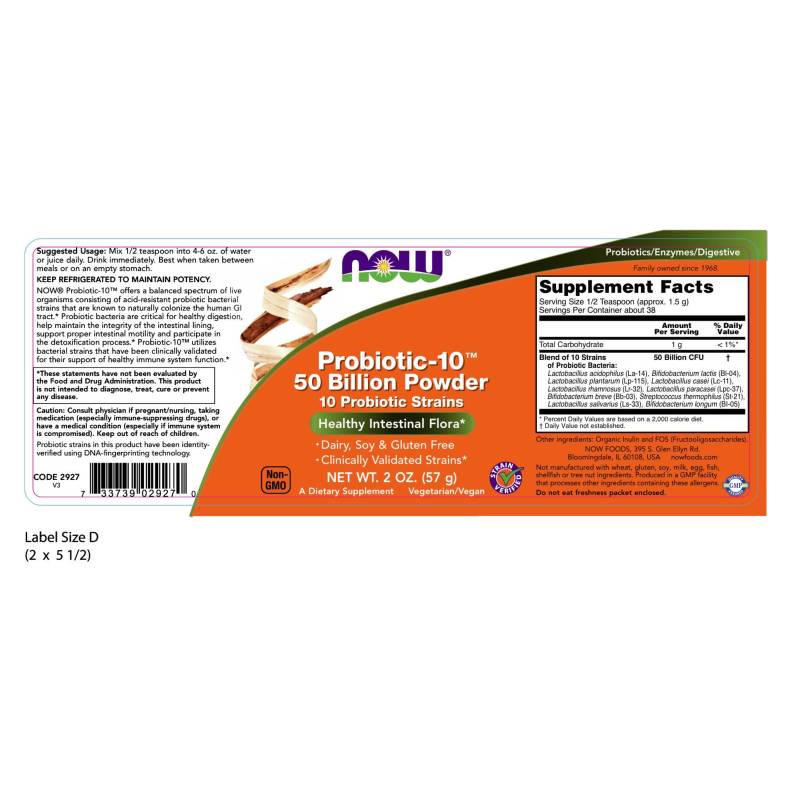 Probiotic-10 50 Billion Powder 2oz by Now
