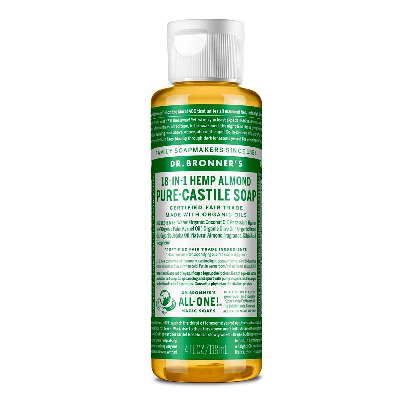 Pure-Castile Liquid Soap Almond 4oz by Dr. Bronner’s