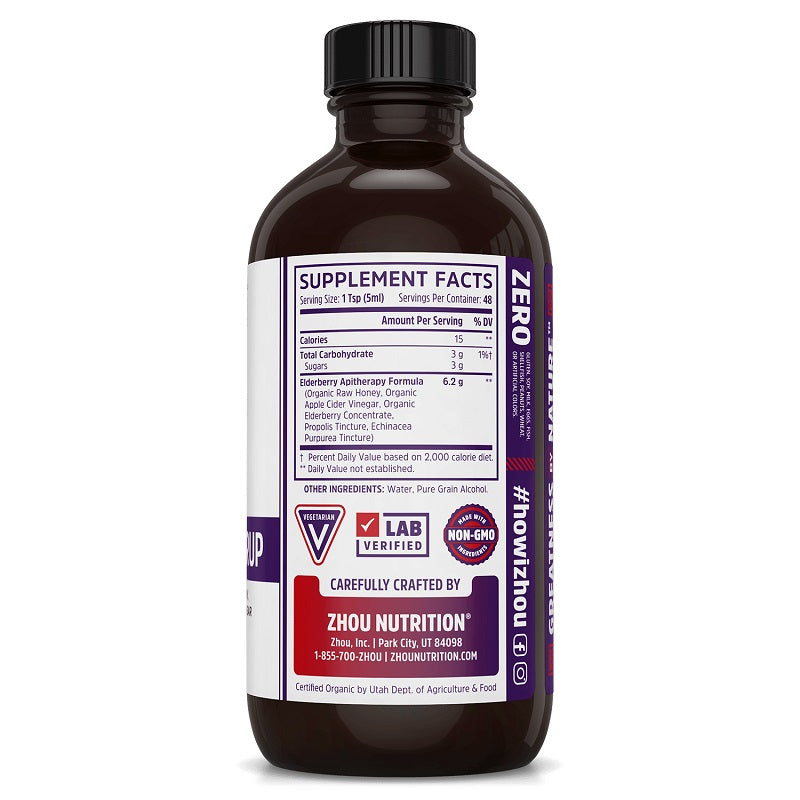 Elderberry ACV Syrup 8oz by ZHOU
