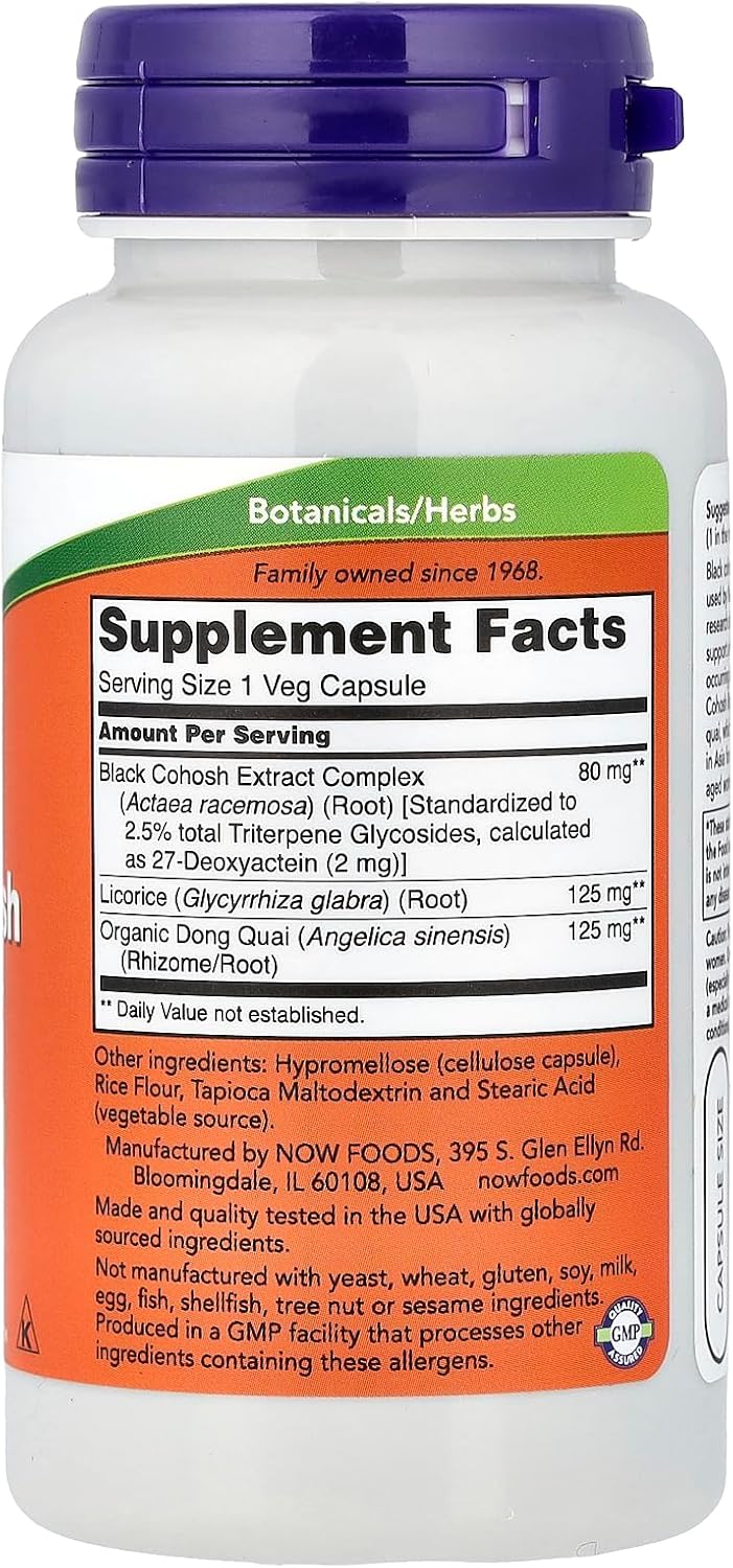 Black Cohosh Root 80mg 90VegCaps by Now