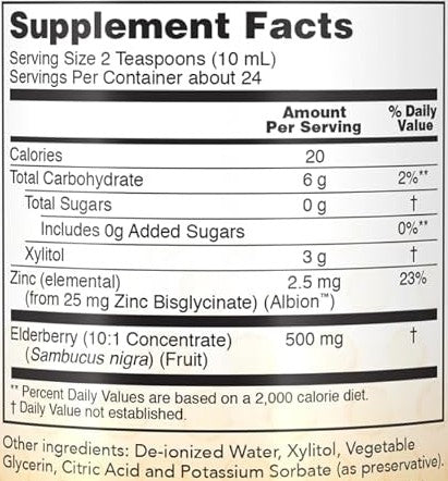 Elderberry Liquid for Kids 8oz by Now