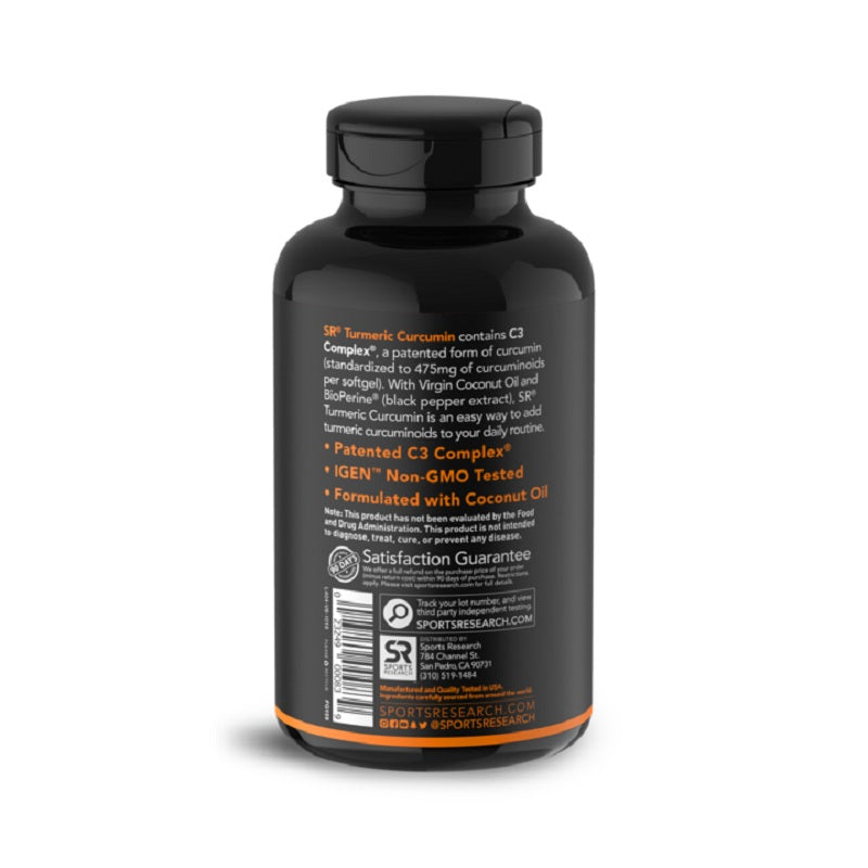 Turmeric Curcumin 500mg 120sg by Sports Research
