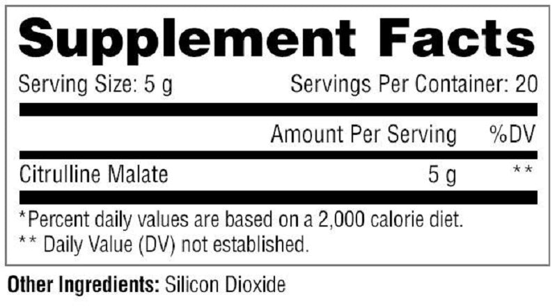 Citrulline 100g by Metabolic Nutrition
