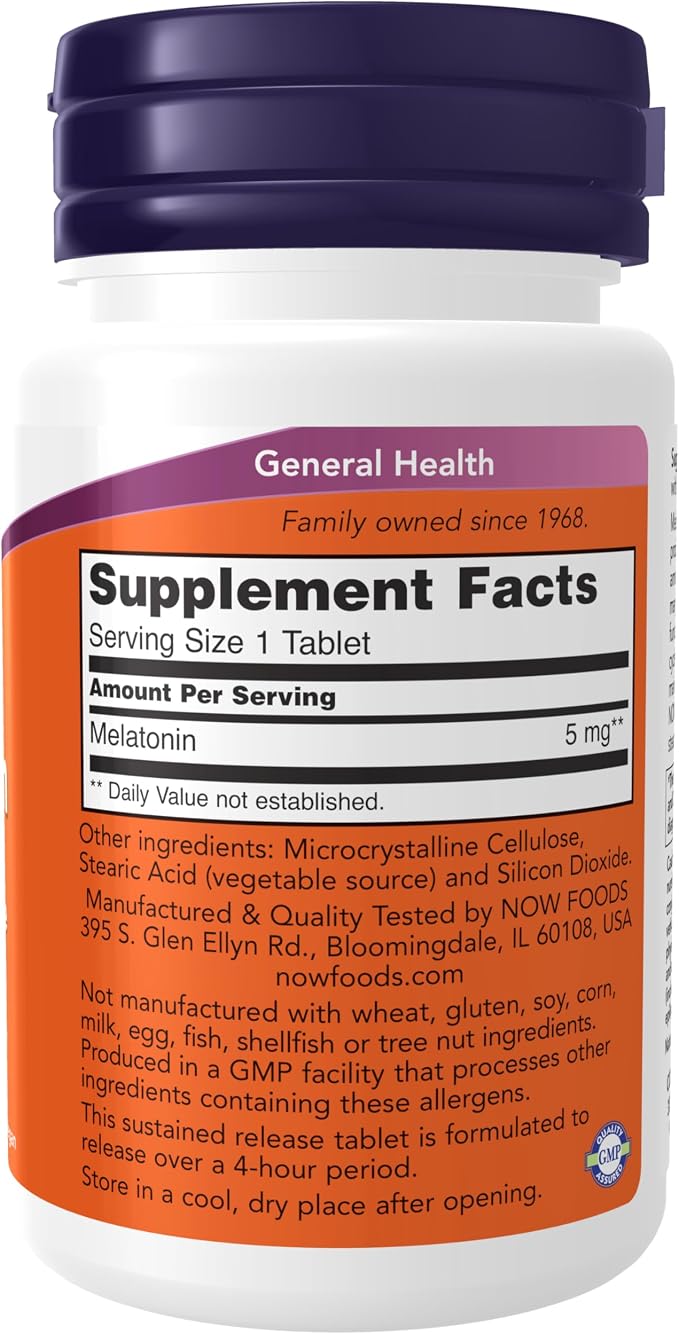 Melatonin Sustained Release 5mg 120tabs by Now
