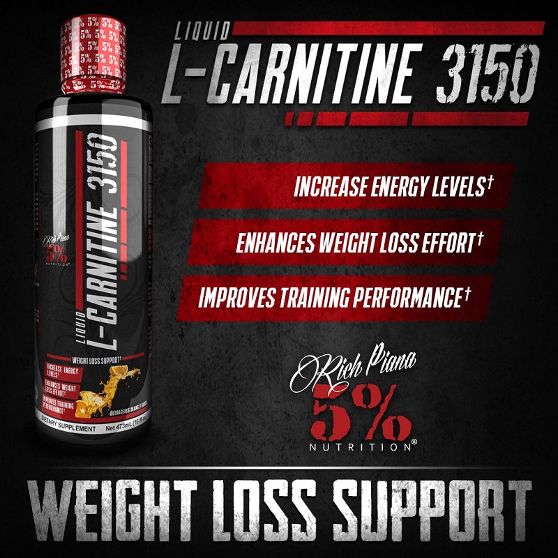 L-Carnitine 3150 Outrageous Orange by 5% Nutrition