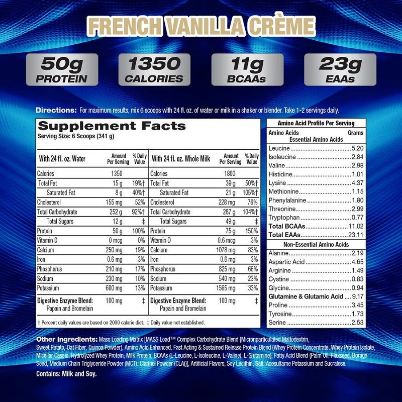 Up Your Mass XXXL 1350 Vanilla 12lb by MHP