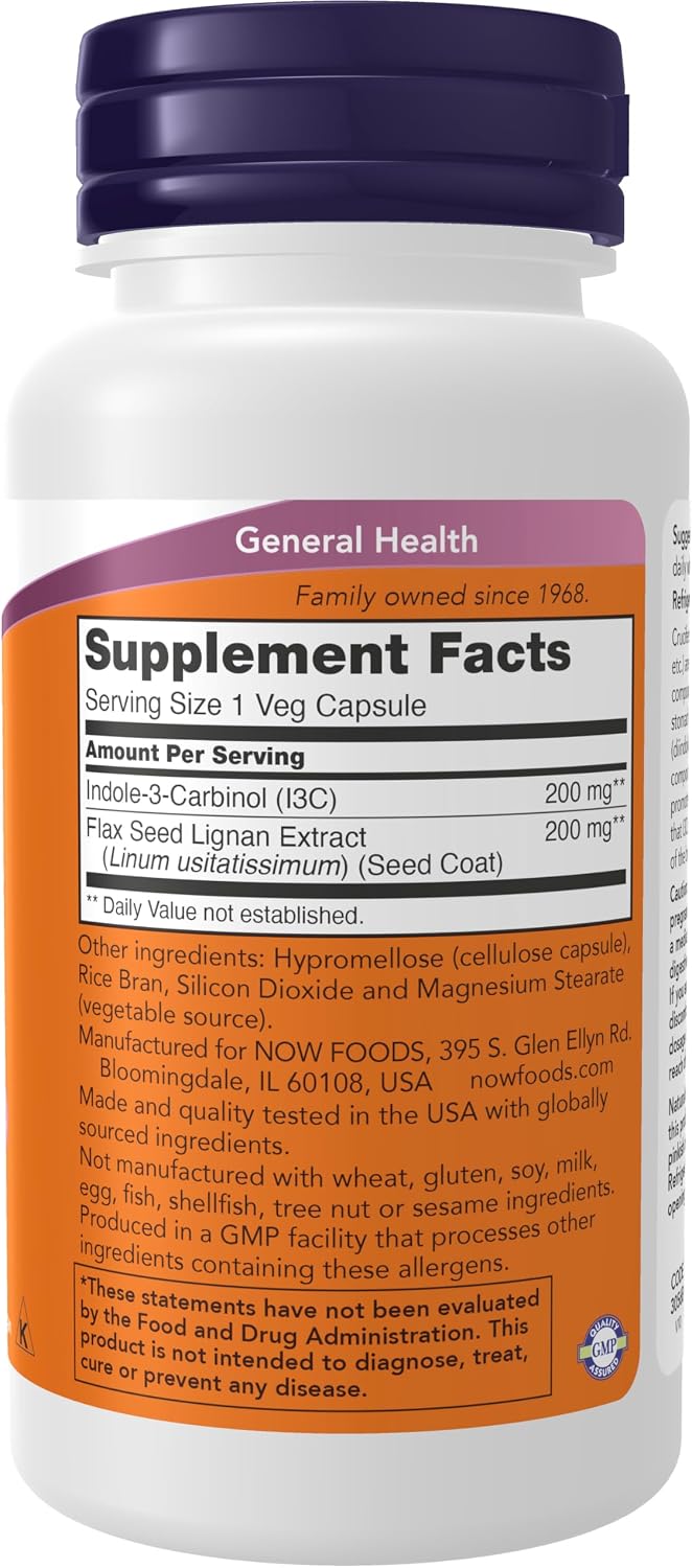 Indole-3-Carbinol 200mg 60 Veg Capsules by Now