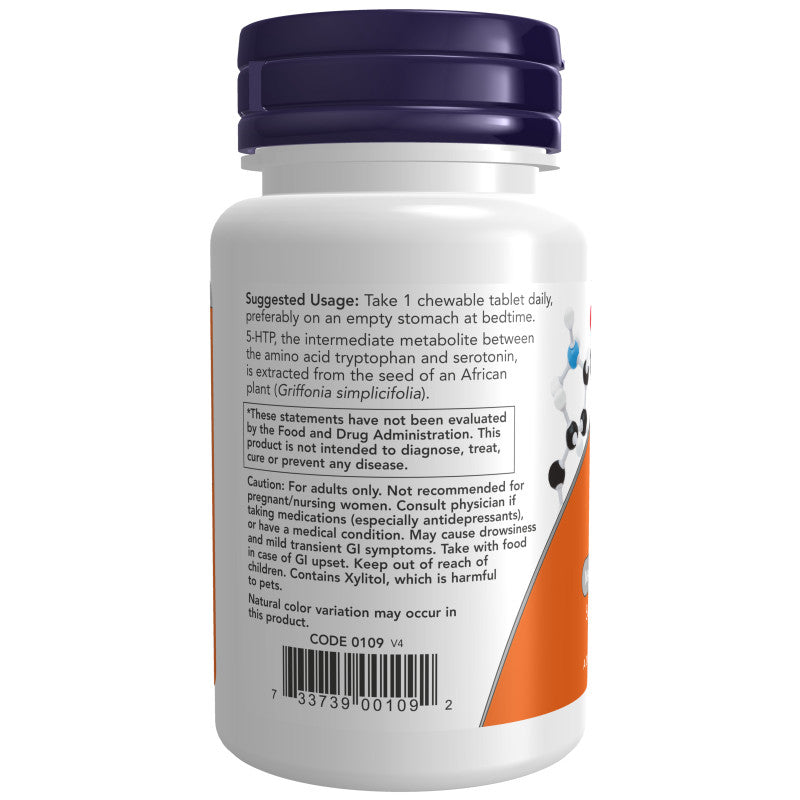 5-HTP 100mg 90 Chewables by Now