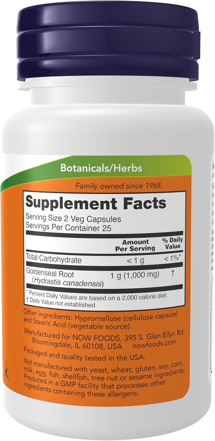 Goldenseal Root 500mg 50VegCaps by Now