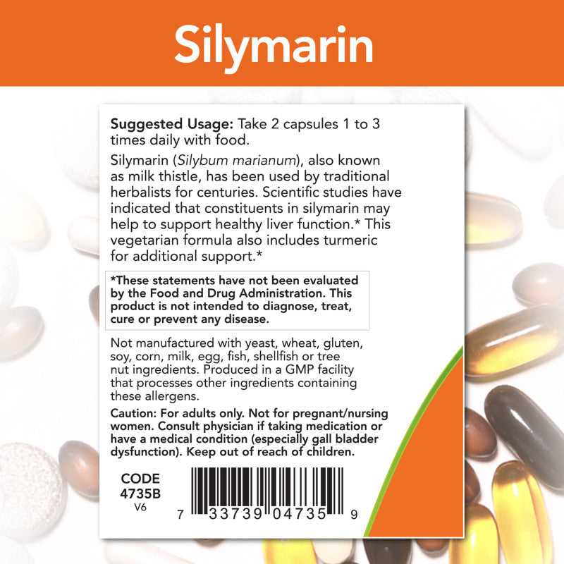 Silymarin Milk Thistle Extract 150mg 60VegCaps by Now