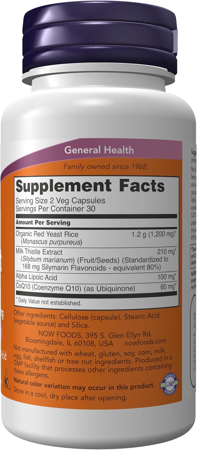 Red Yeast Rice with CoQ10 60 Veg Capsules by Now